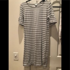 Grey and white striped dress from J Crew - NWT!
